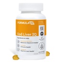 FIQ - Cod Liver IQ - Cod Liver Oil Softgels - 비타민 A 및 D 및 Omega-3 지방산의 천연 소스 - 심장, 간 및 면역 건강 - 100 Softgels