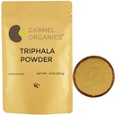CARMEL ORGANICS Triphala 분말 (8 온스) 소화 지원에 대 한 | 추가 보존제 | Harad, Baheda 및 Amla 과일의 동등한 혼합