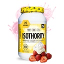 Isothority Whey Protein Isolate, Whipped Cream Strawberry, 2 lb - 매우 흡수성 분지 체인 아미노산 (BCAA) 파우더 25g Per 서빙 당, 낮은 캐비 - 근육 및 가속 회복