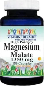 높은 힘 마그네슘 말레이트 1350 mg 180 캡슐 규정식 보충교재 서빙 크기 3 캡슐