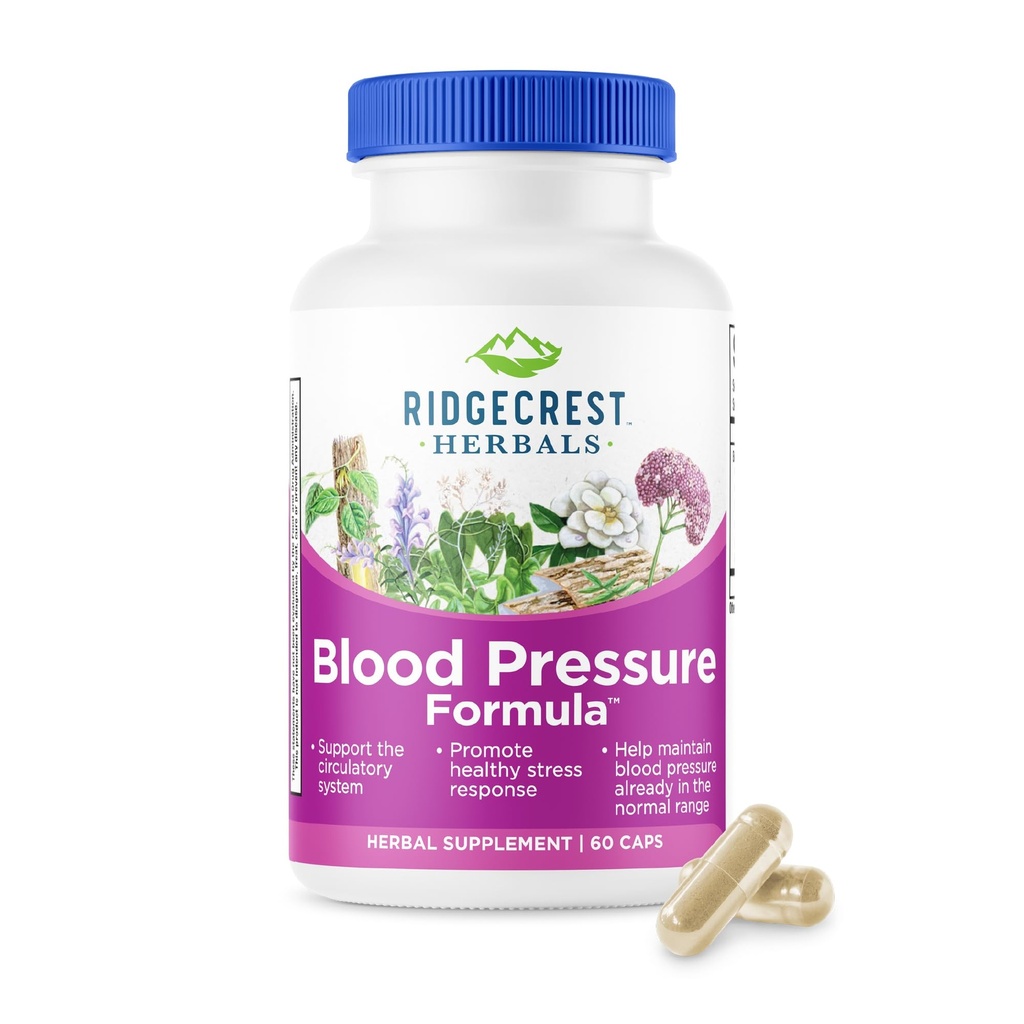 RidgeCrest 초본 혈압 초본 공식, 12 허브, Poria 버섯, Gastrodia, Gardenia, 심장, 관, 순환 건강 (60의 조사 1)의 포장)
