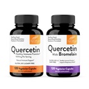 Sandhu의 Quercetin 1000mg & Quercetin는 생물 플라보노이드 보충교재 단지 봉사 당 Bromelain 1000mg를 가진| Men & Women를 위한 면역력을 지원합니다