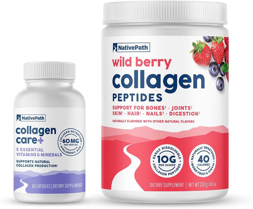 NativePath Collagen Duos - 와일드 베리 콜라겐, 콜라겐 케어 +