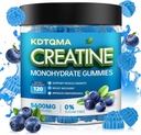 남자 & 여자 120 CT를 위한 크레아틴 Monohydrate Gummies - 서빙 당 크레아틴 Monohydrate의 5600mg, 근육 지원 & 에너지 부스트를 위한 Chewable Creatine Monohydrate, 설탕 자유로운, Vegan (블루베리 풍미)