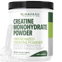 Micronized Creatine Monohydrate 분말 - 포스트 운동 회복 음료 - 근육, 힘 및 에너지 생산 - 5g Unflavored, Non-GMO, Vegan 및 Gluten 남자를 위한 자유로운 Creatine 분말 - 60의 서빙
