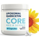 핵심 Med 과학 Liposomal Quercetin, 200mg (60의 캡슐) - Quercetin 보충교재는 비타민 C와 아연 흡수를 지원합니다 - 면역 체계 & 심장 건강, 글루텐 자유로운 & 낙농장 자유로운을 승진시킵니다