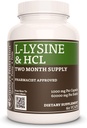 Remedy의 영양 L-Lysine HCL | 1,000 mg, 60 Vegan 캡슐 아미노산 규정식 보충교재 | 2 달 공급