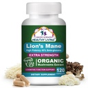 암 과학 유기 사자 Mane 버섯 보충 캡슐 남성 & 여성 - 기억 & 초점을위한 1,500mg 두뇌 보조 식품 - 높은 Potency 40 % Beta-Glucans - Nootropic Mushroom Complex, 120 카운트