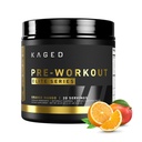 Kaged 전 운동 분말 남자 & 여자를 위한 전 운동 엘리트, 에너지, 초점, 펌프, L-Citrulline, beta Alanine, Creatine & 유기 카페인, 오렌지 망고의 388mg