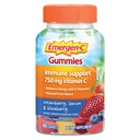 성인을위한 Emergen-C 750mg 비타민 C 구미, 면역 지원 구미, 글루텐 무료, 딸기, 레몬 및 블루 베리 맛 - 45 개