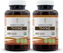 Tribe Thyme 2x120 캡슐의 비밀, 야채 캡슐 및 USDA 유기 Thymus Vulgaris Toni 효과 (2x120 캡슐)로 만든