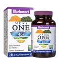 Bluebonnet Nutrition Mens' ONE 40 + 전체 식품 기반 다중, 남성 멀티 비타민 40 +, Soy-Free, Non-GMO, 글루텐 무료, Kosher, 60 야채 캡슐, 60 서빙