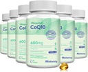 CoQ10 600mg Softgels | 높은 흡수 CoQ10 Ubiquinol 보충교재 | 비타민 E & Omega 3 6 9로 강화되는 감소된 모양 | 건강에 좋은 산화 방지제 Powerhouse | 360 Softgels