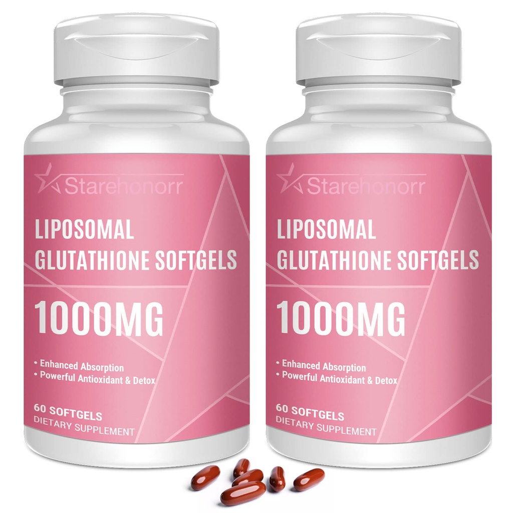 Liposomal 글루타티온 Softgels 1500MG는 비타민 C, 더 나은 흡수, 건강한 노후화, Detox, 면역력, 120 Softgels를 위한 비 GMO 강력한 산화 방지제를 가진 글루타티온 보충교재를 감소시켰습니다