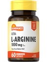 Sundance L-Arginine 1000mg 캡슐 | 60 개 | 무료 양식 아미노산 보충 | Non-GMO 및 글루텐 무료 보충