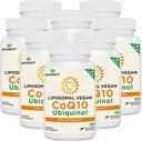 1000mg Liposomal CoQ10 Ubiquinol, 480 Vegan Softgels, 높은 흡수 Ubiquinol CoQ10 보충교재, 심장 기능 & 에너지 생산을 위한 Coenzyme Q10의 활동적인 산화 방지제 모양