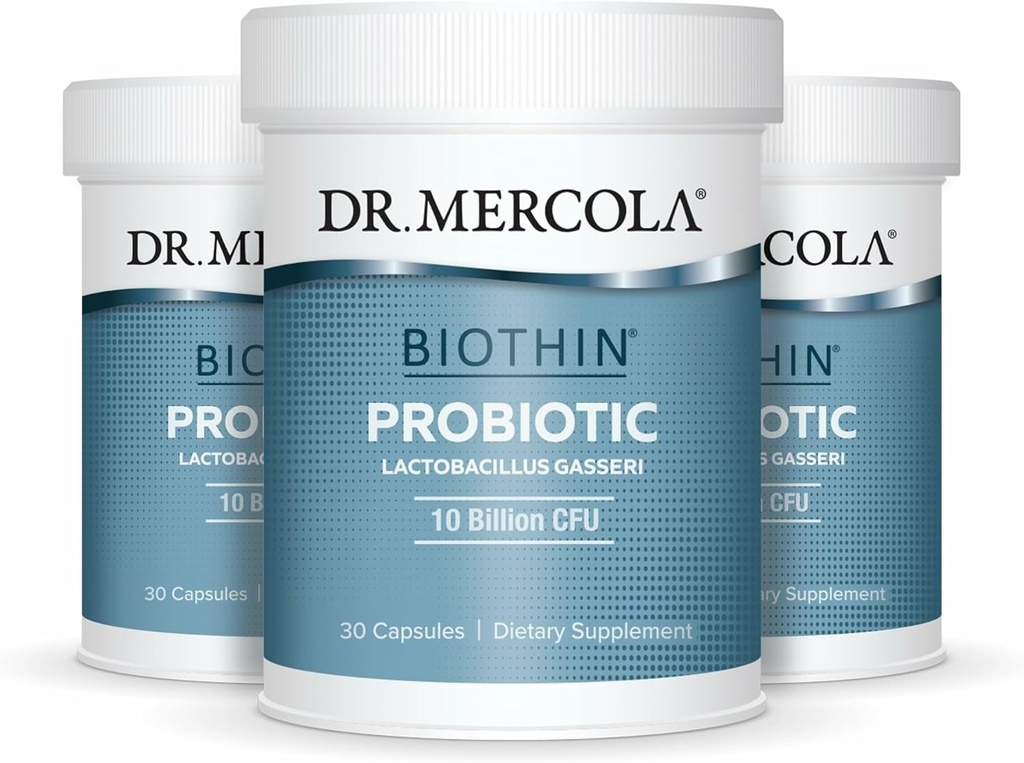 Mercola Biothin Probiotic 박사 - 소화 건강 보충 - 건강한 대사 - GMO-Free, Gluten-Free & Soy-Free - 90 Delayed-Release 캡슐 (90 서빙)