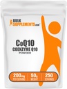 BulkSupplements.com Coenzyme Q10 분말 - Coenzyme Q10 200mg 보충, 영양 보충 - 글루텐 무료, 서빙 당 200mg, 50g (1.8 oz) (팩 1)
