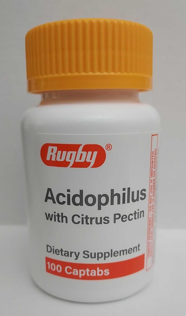 럭비 Acidophilus 캡슐 모양의 정제 - 100의 병 - 모델 00536718001