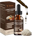 Lions Mane 보충교재 - 유기 사자 Mane 버섯 보충교재 추출물 액체 하락 분말 - 뇌 지원 면역 기억 초점 비 GMO, 글루텐 자유로운, Vegan 자연적인 Tincture Superfood
