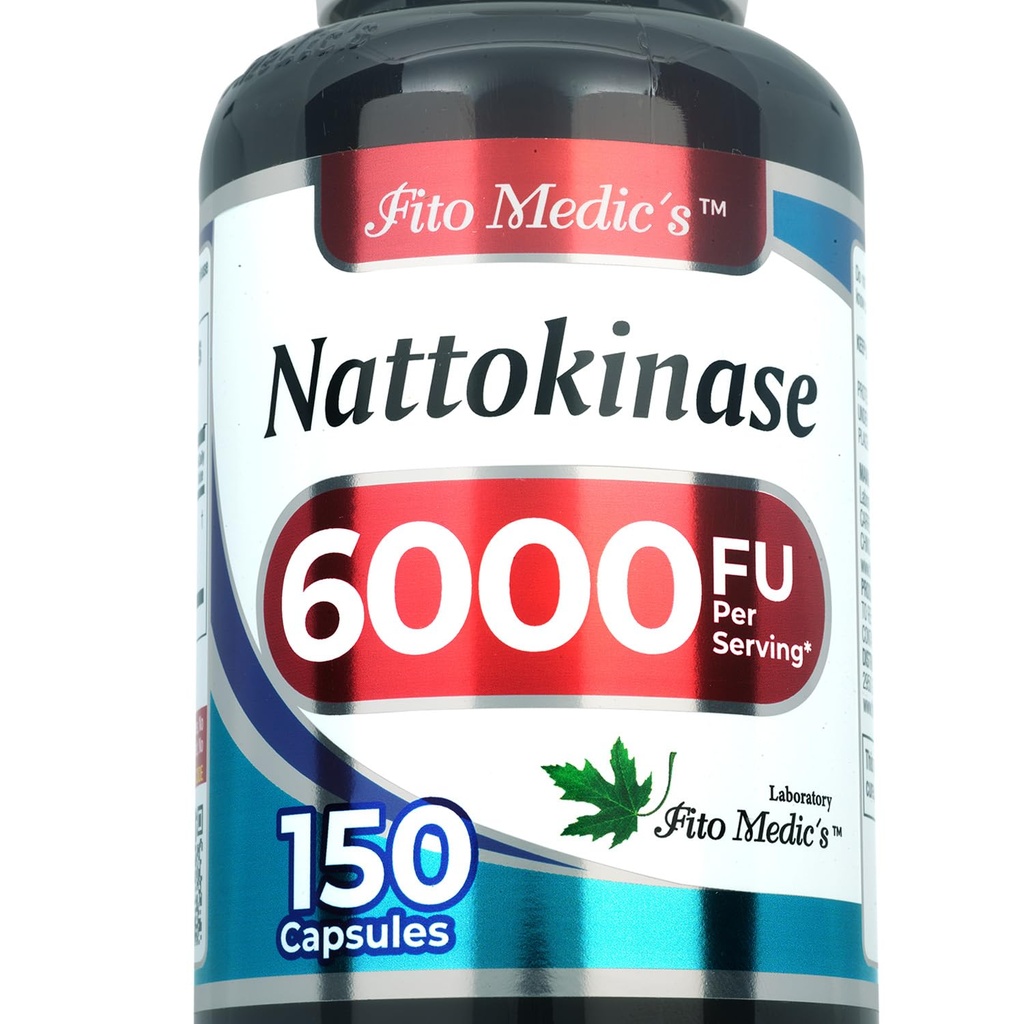 FITO MEDIC'S 실험실 - Nattokinase, Natto - 봉사 당 효소의 6000 FU, 150의 캡슐, 매우 높은 흡수.