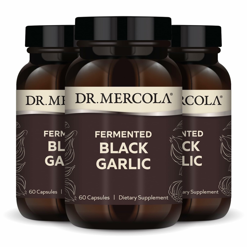 Mercola Fermented Black Garlic 박사, 90 서빙 (180 캡슐), 다이어트 보충, 면역 건강 지원, 비 GMO