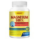10-in-1 마그네슘 복합 보충, 마그네슘 글리세라이드와 500mg, 킬레이트 높은 흡수 플러스 비타민 D3 & 아연 - Nerve, 근육 & 뼈 지원 - 120 캡슐