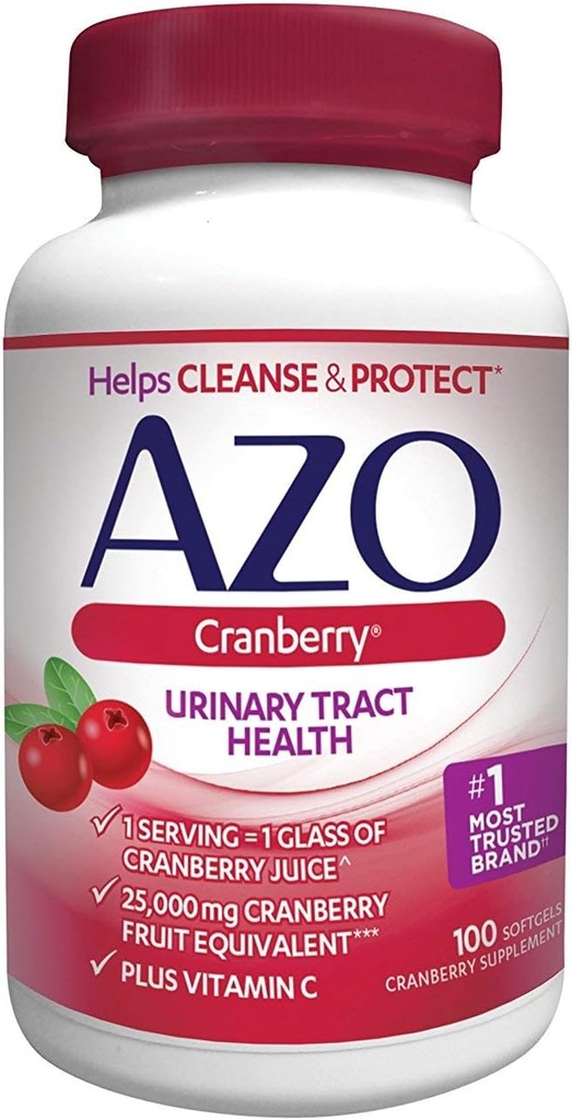 AZO 크랜베리, 최대 힘, Softgels 100 ea (포장 4)