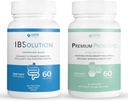 IBSolution Gut 건강 번들 - 모든 자연적인 Gut 건강 지원 & 우수한 Probiotics w/ 40 억 CFU Irregular Bowels, bloating, 변비, 가스, 복부 통증 - 2 팩 (120 모자)