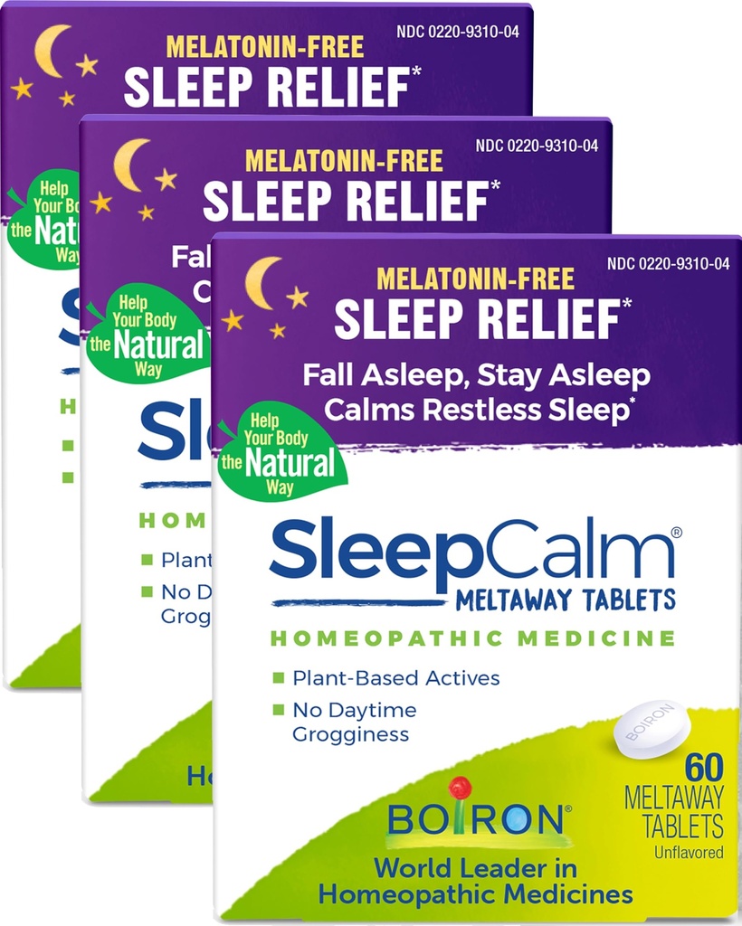 Boiron SleepCalm Sleep Aid for Deep, Relaxing, Restful Nighttime Sleep - Melatonin-Free 및 Non Habit-Forming - 무해 정제 - 180 개
