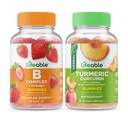 Lifeable B Complex + Turmeric Curcumin, Gummies Bundle - 훌륭한 타스팅, 비타민 보충, 글루텐 무료, GMO 무료, Chewable
