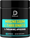 2250MG 마그네슘 L-Threonate w. L-Theanine & Apigenin - 120 캡슐 - 트리플 마그네슘 복합 보충