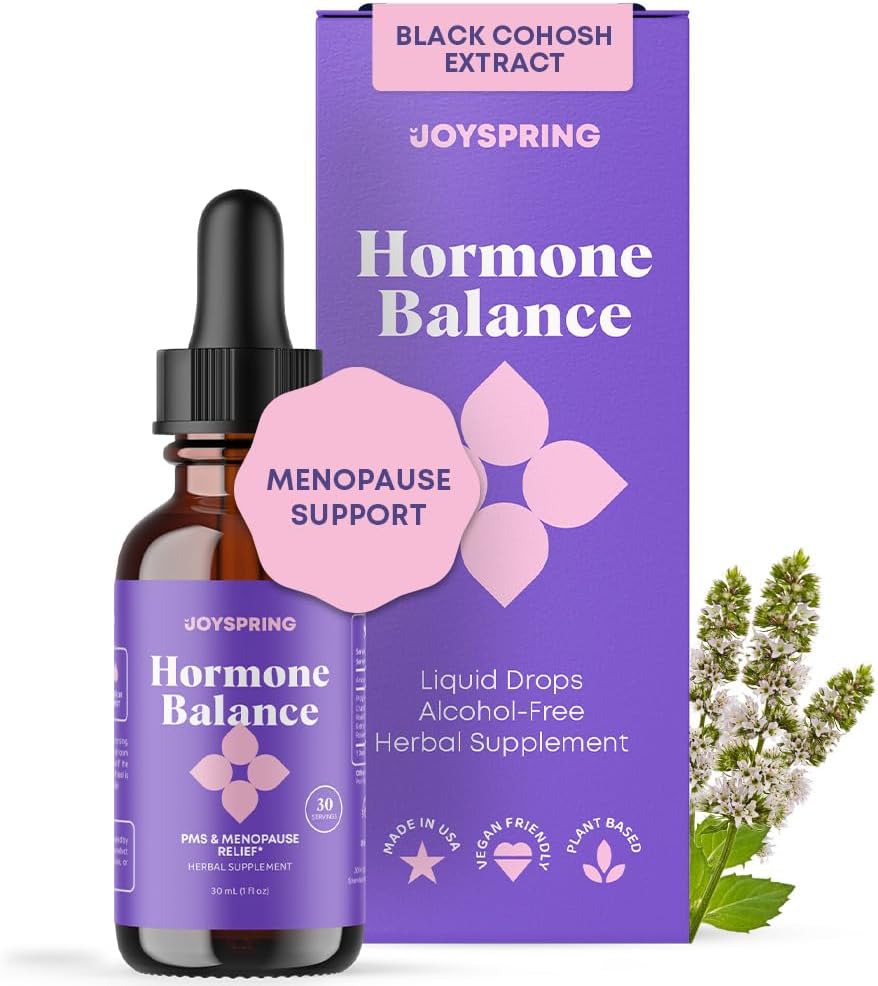 JoySpring 호르몬 균형 여성 | 자연적인 망고용은 까만 코호시를 가진 보충교재를 보충합니다 | Menstrual 초본 지원을 위한 뜨거운 섬광 안전 & PMS 기복