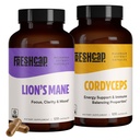 FreshCap Mushrooms 성능 번들 (Lion의 Mane 캡슐 및 Cordyceps 캡슐)