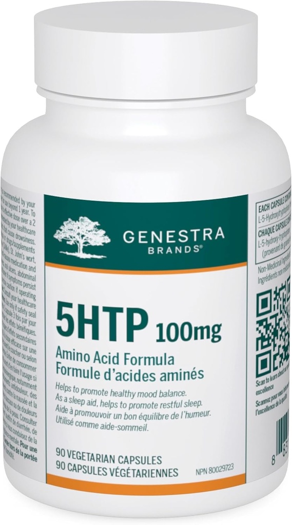 Genestra 브랜드 5HTP 100 mg | 수면과 정신 균형 지원 | 90 캡슐