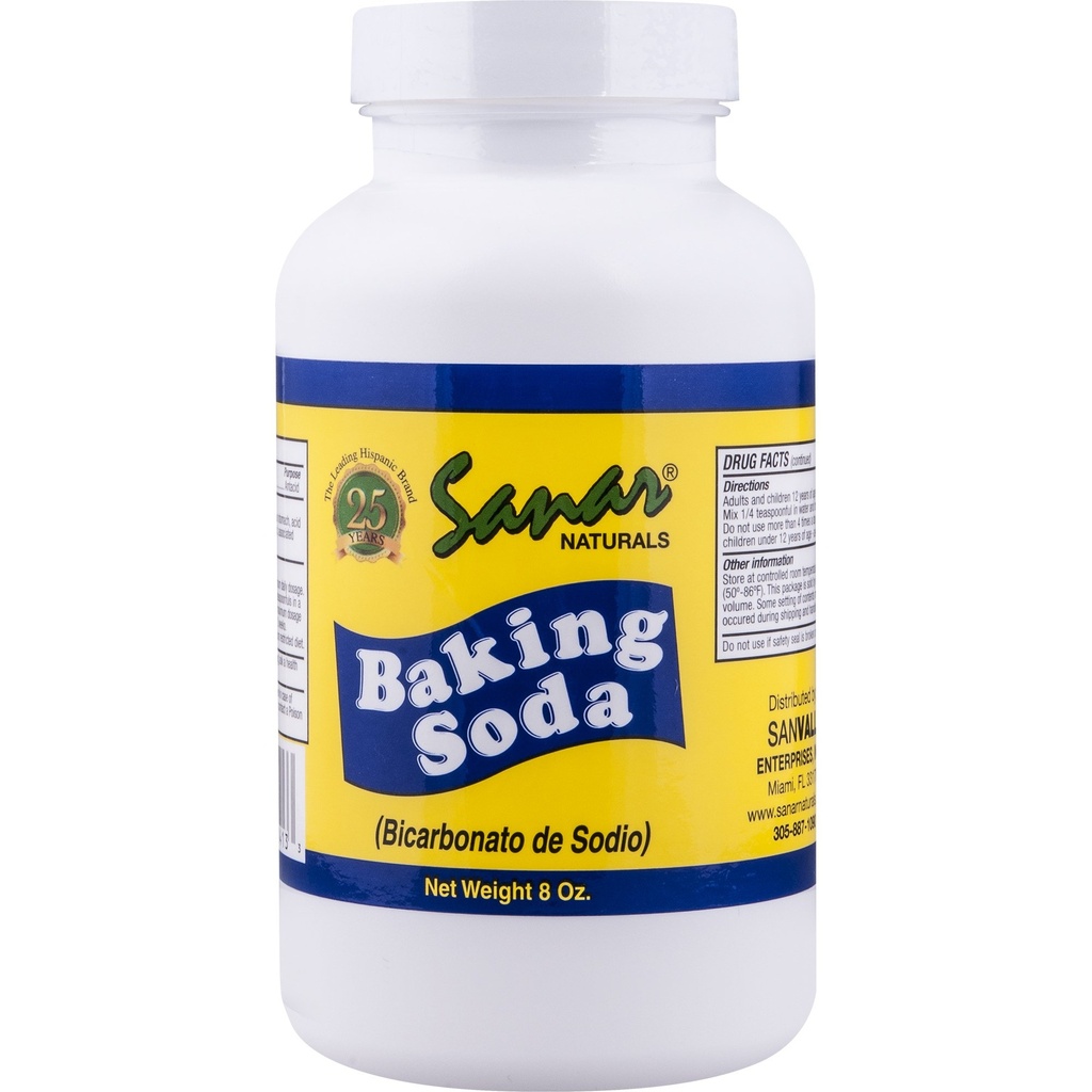 Sanar Naturals Baking Soda, 8 oz - Antacid, Baking, Cleaning, Deodorizing 및 더 많은 정보