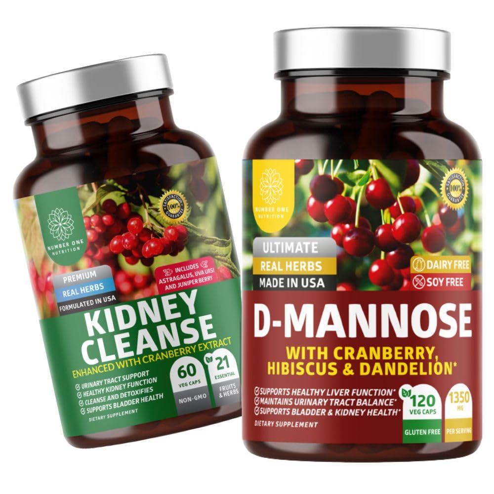 Cranberry & Hibiscus 및 Kidney Cleanse [21 Potent Herbs]와 Cranberry Extract, Astragalus, Uva Ursi, 2 Pack 번들