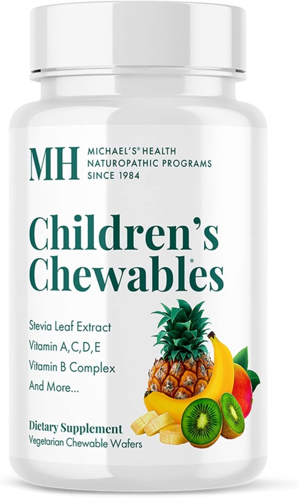 MICHAEL의 건강 Naturopathic 프로그램 아이들의 Chewables - 60 채식 Wafers - 과일 펀치 풍미 - Multivitamin & 무기물 보충교재 - Kosher - 30에서 60의 서빙