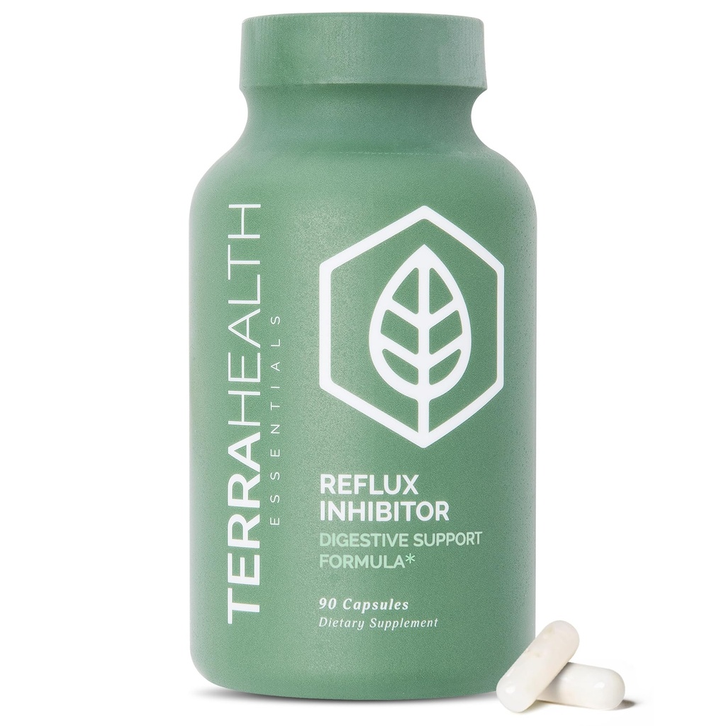 Terra Health Essentials - Reflux Inhibitor 인디제이션 및 Heartburn | 30일 공급 (90 캡슐)