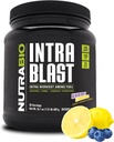 NutraBio Intra Blast Bcaa 분말 아미노산 보충교재, Electrolyte & Hydration 혼합, Intra, 전 운동 & 근육 회복, 20g Eaa 아미노산 분말, 5g 글루타민 블루 베리 레몬, 30 서빙