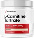 L-Carnitine Tartrate 1000mg 분말, 정유 (300의 서빙)를 위로 덮었습니다