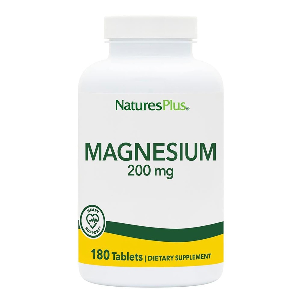 NaturesPlus 마그네슘 - 200 mg, 180 정제 - 채식, 글루텐 무료 - 180 서빙
