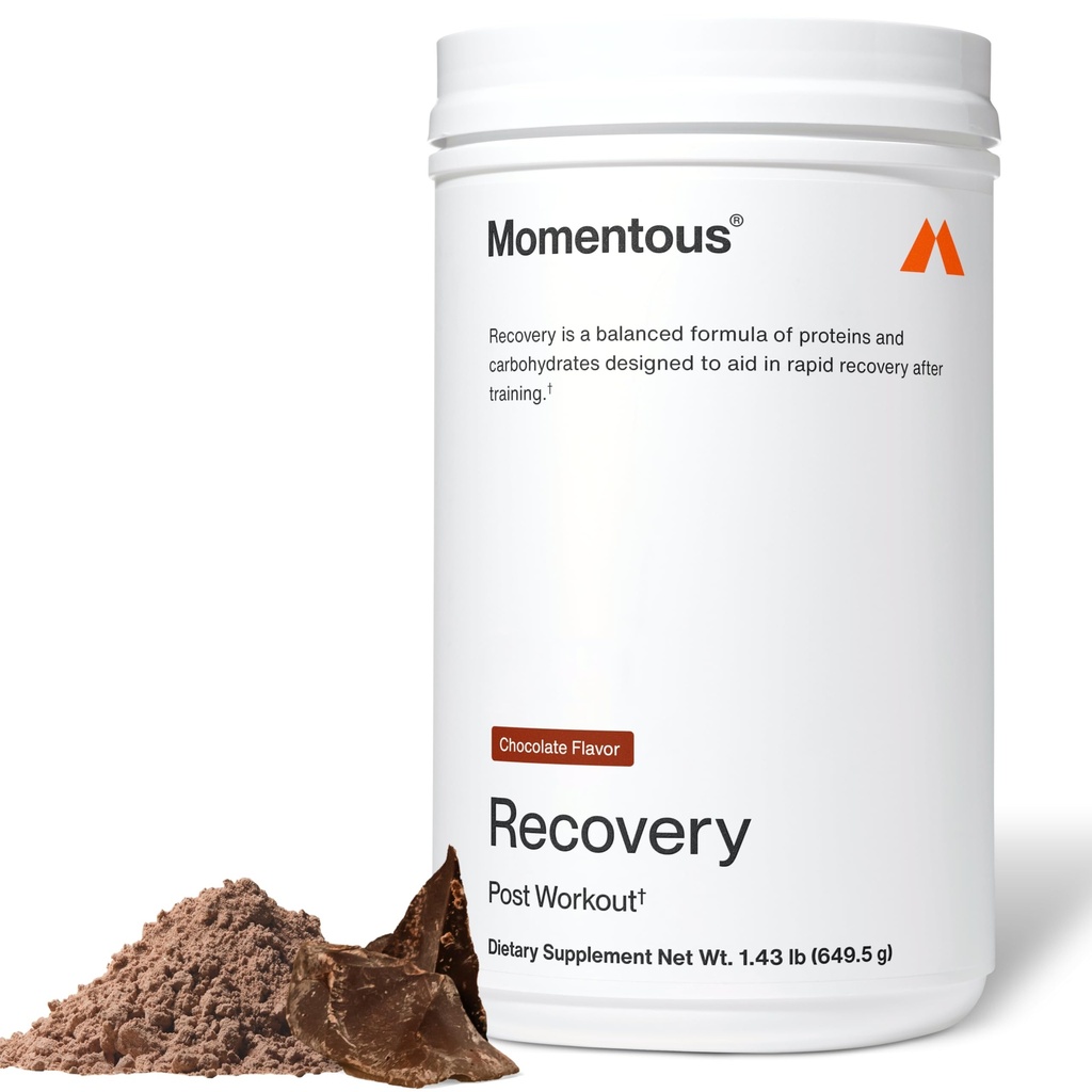 Momentous Recovery Grass-Fed Whey Protein Powder - 20 g Post-Workout Whey Isolate Protein - 스포츠 인증 - 글루텐 - 무료 - 15 서빙 - 초콜릿 - 패키지 May Vary