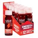 Vive Organic Energy Shot + Immune Support, Ashwagandha, Green Tea & Caffeine, Gluten Free, Vegan, Energy 및 Focus, 2 Fl Oz (12 팩)