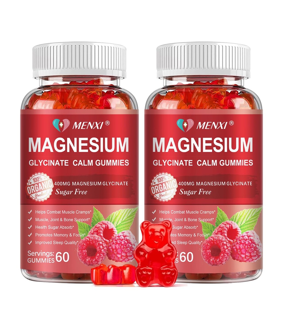 서빙 마그네슘 당 마그네슘 Gummies 600mg 400mg 및 마그네슘 Malate 200mg, Calm Mood, 근육, 뼈 & 에너지 지원, 120 라즈베리 Gummies를 위한 설탕 자유로운 마그네슘 칼륨 보충교재