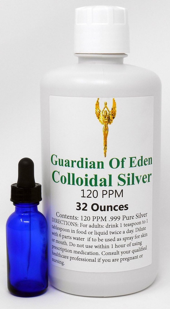 실험실 테스트 공인 120ppm 무료 Dropper 병과 GOE (1 Quart)의 순수 콜로이드 실버. 실험실 보고서 문서.