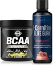 PMD 스포츠 BCAA 's Stim 무료 복구 및 성능 Lemonade (30 인분) & Siren Labs L-Carnitine Elite Burn Fat Loss 지원 Strawberry Blast 3000 mg (32 인분)