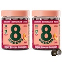8Greens Supergreens Gummies | Metabolism, Immunity & Focus, Digestive Health Enzymes, Organic : Chlorella, Spirulina, Aloe Vera, 복숭아 풍미, 100 개