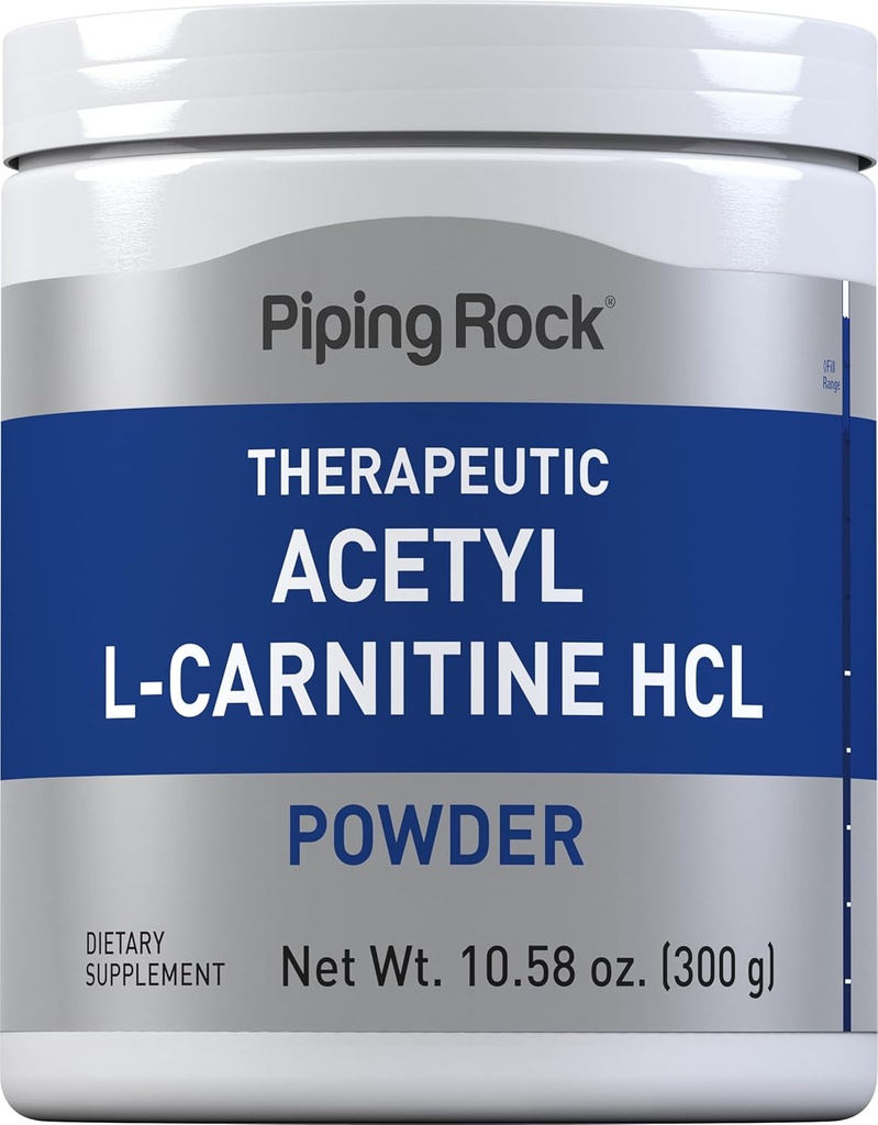 배관 락 아세틸 L 카르니틴 분말 | 300g | ALCAR HCL 보충 | 비 GMO, 글루텐 프리