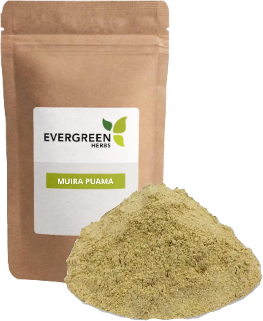 Evergreen 허브 초본 분말 (Muira Puama) - Resealable 주머니를 신선한 상태로 유지합니다!